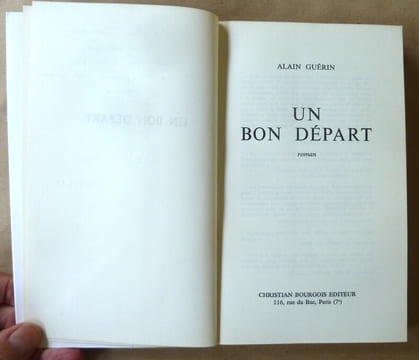 Un bon départ.. Guérin (Alain).