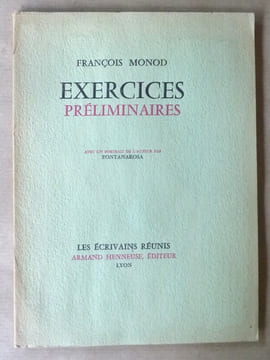 Exercices Préliminaires.. Monod (François).