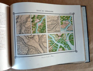 Traité Elémentaire de Topographie et de Lavis des Plans. Illustré de nombreuses planches coloriées avec soin, et précédé de Notions de Géométrie...
