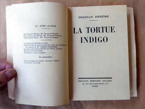 La Tortue Indigo.. Derème (Tristan).