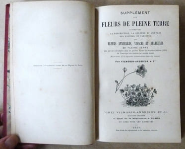 Supplément aux Fleurs de Pleine Terre comprenant la description, la culture... depuis la dernière édition de 1870.