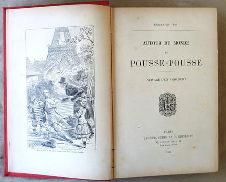 Autour du Monde en Pousse-Pousse. Voyage d'un ressucité.. Hue (Fernand).