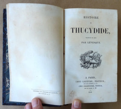 Histoire de Thucydide, traduite du grec par Lévesque.. Thucydide.