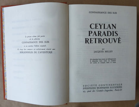 Ceylan Paradis Retrouvé.. Milley (Jacques).