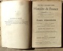 Histoire de France. Cours &eacute;l&eacute;mentaire.. Seignette (A.).