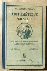Arithmétique Nouvelle. Cours moyen et 1ère année Cours Supérieur.