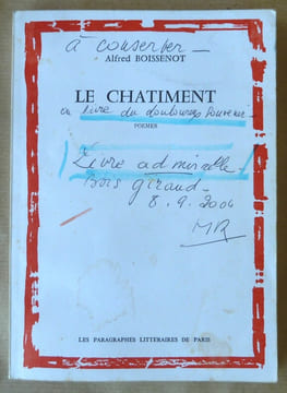 Le Chatiment. Poèmes.. Boissenot (Alfred).
