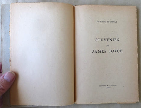 Souvenirs de James Joyce.. Soupault (Philippe).