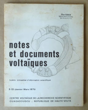 Notes et Documents Voltaïques. Bulletin Trimestriel d'information Scientifique.. undefined