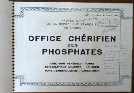 Office Chérifien des Phosphates. Protectorat de la République Française au Maroc.. undefined