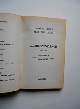 CORRESPONDANCE 1941 - 1951. . BEALU M / CADOU R G