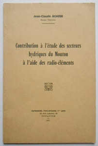 CONTRIBUTION A L'ETUDE DES SECTEURS HYDRIQUES DU MOUTON A L'AIDE DES RADIO ELEMENTS.