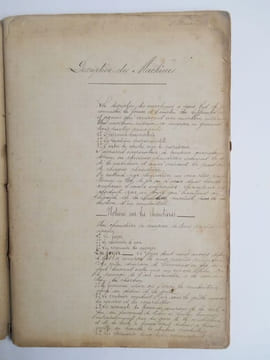 CAHIER DE DESCRIPTION.DESCRIPTION DES MACHINES MARINES.. undefined
