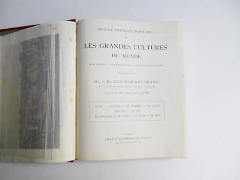 LES GRANDES CULTURES DU MONDE.Le riz - la vigne - le froment - le cacao - le café - le thé - le quinquina - le tabac - le sucre - le maïs .. Dr Van ...