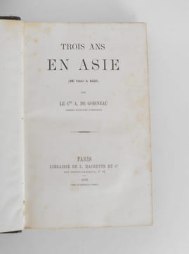 TROIS ANS EN ASIE (de 1855 à 1858).. GOBINEAU