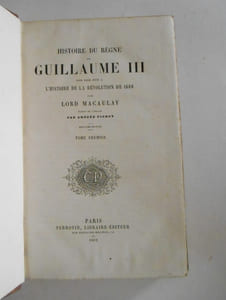 HISTOIRE DU REGNE DE GUILLAUME III .