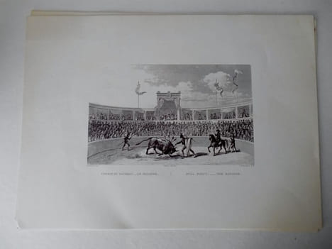 Corrida de toros. (course de taureaux). principales suertes de una corrida de toros... BLANCHARD