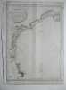 Carte réduite de côtes de France sur la Méditerranée depuis la Cap de creux jusqu'aux Bouches du Rhône  1817. 