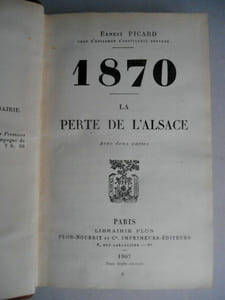 LA PERTE DE L'ALSACE . 1907