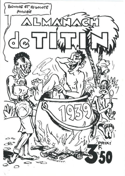 Carte Postale : Almanach de Titin 1939. ( D&eacute;dicac&eacute; ). ( Bandes Dessin&eacute;es ) - Robert Dansler.