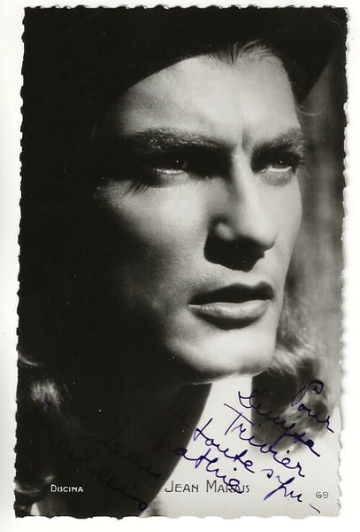 Carte Postale de Jean Marais. ( Avec cordiale d&eacute;dicace de Jean Marais ). . ( Cartes Postales - Cin&eacute;ma ) - Jean Marais.