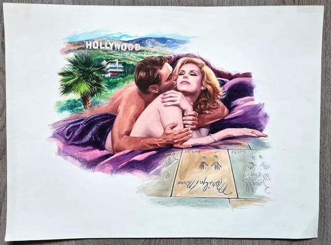 Magnifique Gouache originale " Sexy ", sign&eacute;e et r&eacute;alis&eacute;e par Sato Yamamoto.. ( Dessins Originaux ) - Sato Yamamoto.