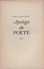 Apologie du Poète.  ( Tirage numéroté à 480 exemplaires su vélin du Marais ). ( Editions GLM / Guy Lévis Mano ) - Pierre-Jean Jouve