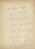 Au Bal avec Marcel Proust. ( Avec dédicace pleine page + lettre manuscrite de 4 pages à Henri Massis ).. Marcel Proust - Princesse Bibesco.