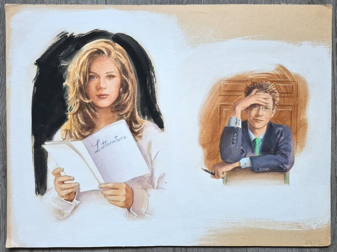 Belle Gouache originale, non sign&eacute;e, r&eacute;alis&eacute;e par Sato Yamamoto.. ( Dessins Originaux ) - Sato Yamamoto.