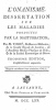L'onanisme: Dissertation sur les maladies produites par la masturbation.. ( Medecine ) - Tissot (Samuel-Auguste-André-David) (1728-1797).