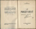 Le Prolétariat. ( Tirage limité, hors commerce, sur alfa, avec dédicace de  Henri d'Orléans, Comte de Paris et de son épouse, Isabelle ...