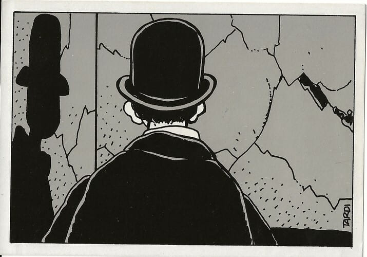 Carte postale de Jacques Tardi, &eacute;dit&eacute; par Futuropolis, portant le n&deg; 5, intitul&eacute;e : Vive les Culs-de-Sac !.. ( Bandes Dessin&eacute;es Objets Para-BD ) - ...