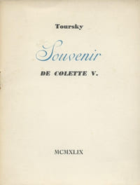 Souvenir de Colette V. ( Tirage unique à 250 exemplaires numérotés sur alfa, dédicacé à Luc Decaunes )