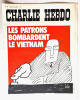 Rare affichette publicitaire pour kiosque Charlie-Hebdo n&deg; 78 du lundi 15 mai 1972 : Les patrons bombardent le Vietnam.. ( Politique - Caricatures ...