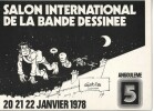Carte postale Salon International de la Bande Dessinée 20 - 21 - 22 Janvier 1978, illustrée par Marcel Gotlib, oblitérée avec timbre de Jean-Marc ...