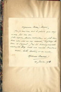 La Menteuse. Pièce tirée de la nouvelle publiée. ( Avec superbe dédicace d'Alphonse Daudet, collée au verso de la page de garde, destinée à la comédienne Irma-Marie ).