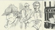 Carnet de croquis numéroté et signé : Sherlock Holmes : L'Étoile sanglante. ( Sherlock Holmes  ) - Benoit Bonte - Jean-Pierre Croquet.