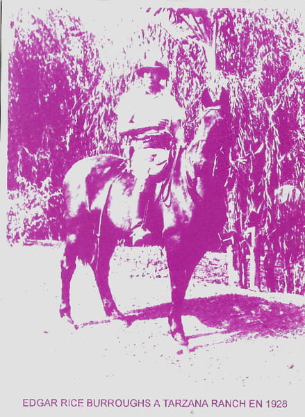 Photographie d'Edgar Rice Burroughs &agrave; Tarzanza en 1928. ( Micro-tirage, hors commerce ). . ( Tarzan - Photographie ) - Edgar Rice Burroughs.