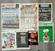 Rare ensemble de 7 journaux et publications publiés juste après l'attentat contre Charlie-Hebdo, composé de : L'Equipe n° 22 092 du lundi 12 janvier ...