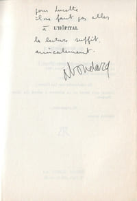 L'Hôpital, une Hostobiographie. Roman. ( Avec superbe dédicace d'Alphonse Boudard à Lucette Destouches ).