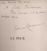 La Peur. ( Avec cordiale dédicace de Edmond Haraucourt à Sully Prudhomme ).. Edmond Haraucourt.