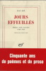 Jours Effeuillés. Poèmes, Essais, Souvenirs 1920-1965. ( Tirage à 200 exemplaires hors commerce numérotés ).. Jean Arp - Marcel Jean. 