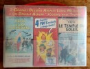 Valise Coffret " Tintin " contenant deux cassettes vidéos VHS : Tintin et le Lac aux Requins + Le Temple du Soleil + le double album de jeux " Jouons ...