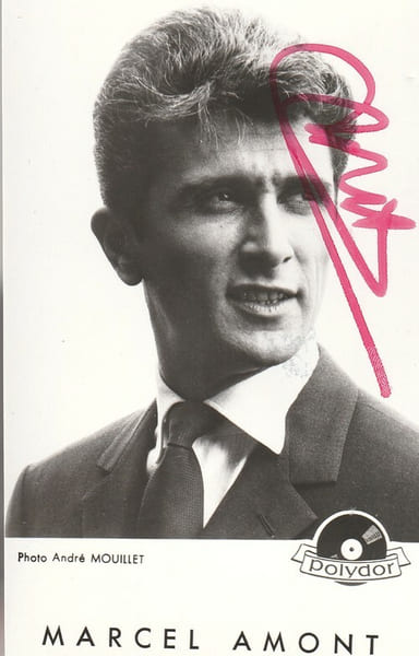Carte postale sign&eacute;e par Marcel Amont.. ( Chanson Fran&ccedil;aise ) - Marcel Amont.