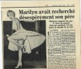 Confession inachevée. ( Extrait de presse avec photographie, joint ). . ( Cinéma ) - Marilyn Monroe - Milton H. Greene.