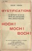 Hoch ! Moch ! Boch ! Mystifications Historiques, Philologiques, Philobochiques. ( Fou littéraire ) - Oscar Vignon
