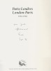 Paris-Londres, London-Paris 1952-1962. ( Avec cordiale dédicace de Frank Horvath ). ( Photographie ) - Frank Horvath.