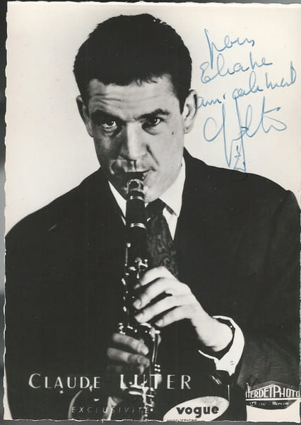 Carte postale carte dedicac&eacute;e par Claude Luter.. ( Jazz ) - Claude Luter.