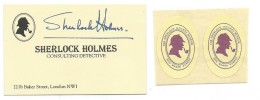 Lot avec Carte de visite de la " Cerverceria Sherlock Holmes " - Valencia- Espagne + Carte de Visite Sherlock Holmes du Musée Sherlock Holmes de ...