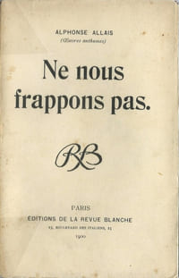 Ne nous Frappons pas. ( Oeuvres Anthumes ).